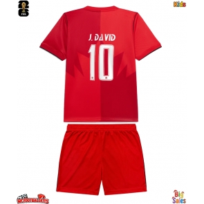 Canada Jonathan David #10 Replica Home Stadium Kit for Kids World Cup 2026 Short Sleeve (+ pants)
